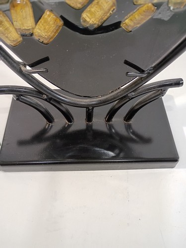 Jasmin Schmelzglas Vase mit Ständer ca. 14" groß sehr guter Zustand - Bild 4 von 9