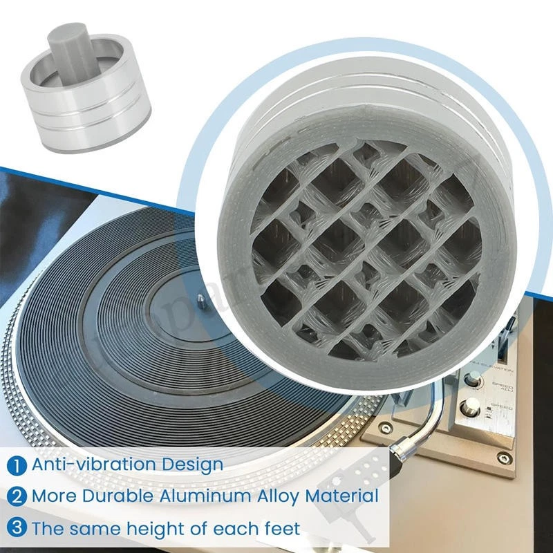 4x Almohadilla para pies de repuesto de tocadiscos vintage para Pioneer PL-512/514/516/518/540/560 Foto 2 de 4