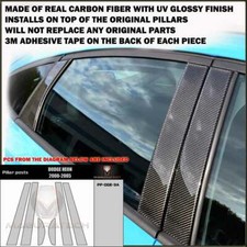 Fits Dodge Neon 2000-05 Real Black Carbon Fiber Window Pillar Posts - 6 Pcs Fits Dodge Neon 2000-05 Real Black Carbon Fiber Window Pillar Posts - 6 Pcs