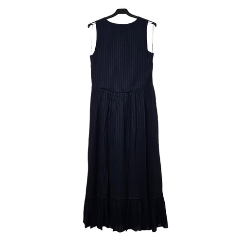 Tommy Hilfiger Womens Dress Navy Blue 14 UK Midi Stripped Pleated Rosa - Picture 5 of 12