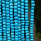 12" SLEEPING BEAUTY TURQUOISE GEMSTONE HANDMADE BEADS RONDELLE 4-5MM