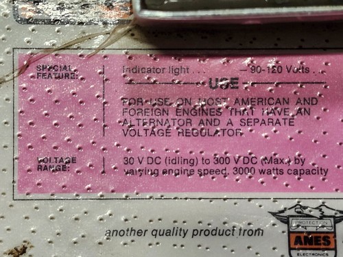 Vintage Anes Electronics E-Z Power Converter Model 601 USA -110V DC - SEALED - Picture 3 of 12