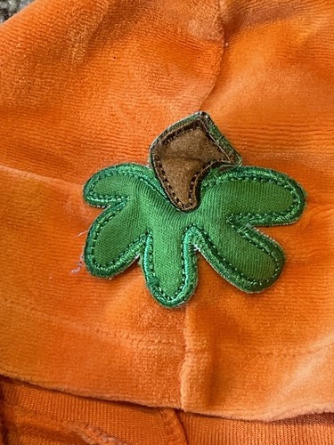 Miniwear Pumpkin Halloween Costume Orange Size 3-6 Months Sleeper Warm Hood - Picture 3 of 4