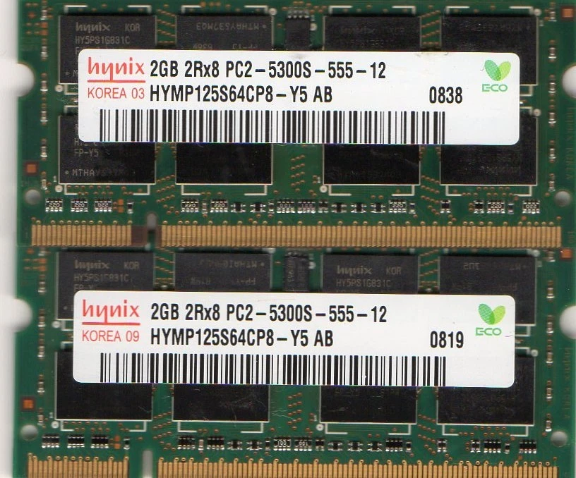 Barrettes memoire apple 2x2gb sodimm ddr2 à Trie Château | Clasf