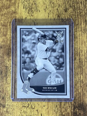 2018 Topps Big League Tzu-Wei Lin Black/White Parallel Card 42/50 Red Sox #161