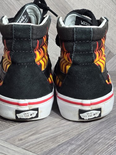 RARE VANS SK8 THRASHER FLAMES PRO SKATER HIGH TOP SNEAKERS UK SIZE 7.5 - Picture 11 of 20