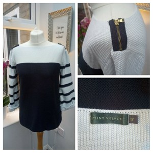 navy blue cable knit jumper