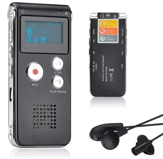 Grabadora de Voz Audio Dictafono 8GB MP3 ¡Envio Gratis Entrega 24h! - Imagen 2 de 4