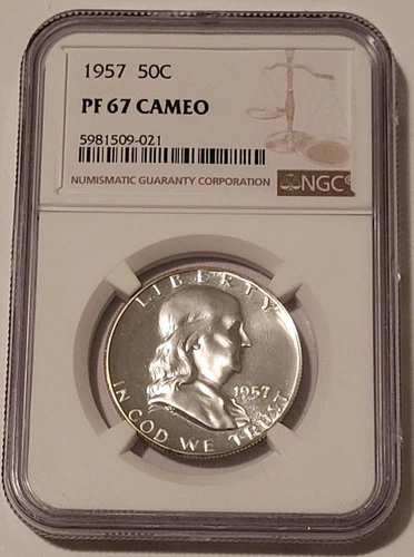 1957 Franklin Half Dollar Proof PF67 Cameo NGC