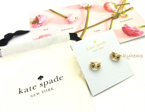 NWT Kate Spade Star Bright Owl Mini Pendant/Studs/Reversible Earring/Bangle  - Picture 10 of 18