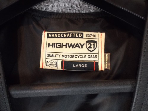 Highway 21 Six Shooter Black Leather Street Motorcycle Vest - Medium or Large - Bild 5 von 15