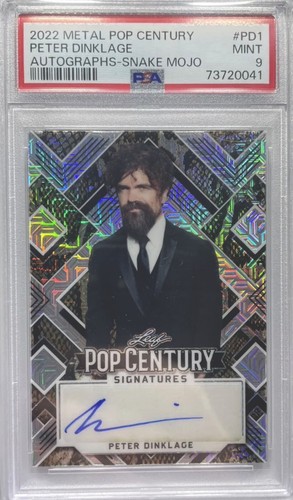 /2 POP 1 PSA 9 Peter Dinklage Auto 2022 Game of Thrones Tyrion Snake Mojo Prizm - Picture 1 of 3