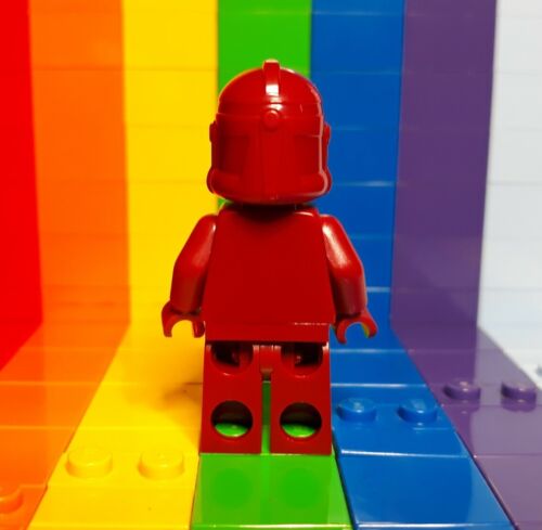Genuine LEGO Star Wars Dark Red Clone Trooper Prototype Minifig RARE Misprint? - Picture 2 of 4