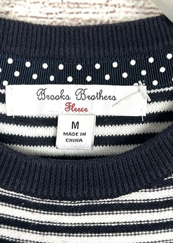 BROOKS BROTHERS Girls Knit Dress Cotton Navy White Striped with Heart M (7-8 y) - Picture 10 of 13