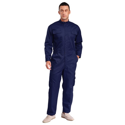 Men Bodysuit Workers Overall Workshop Jumpsuit Garage Rompers Pockets Workwear - Picture 13 of 57