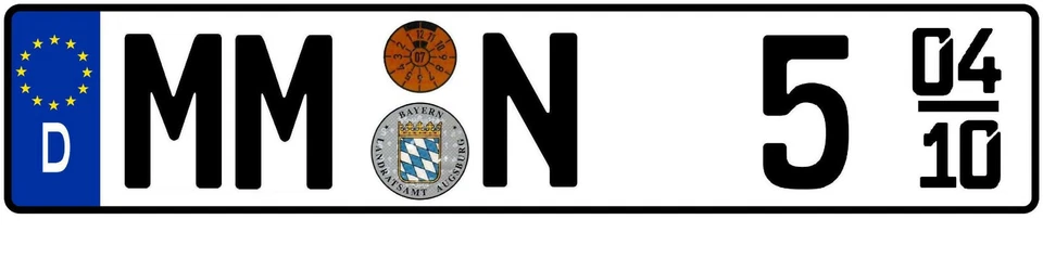 WUNSCHKENNZEICHEN DEUTSCHLAND,KENNZEICHEN NACH WAHL 1:18 FÜR MODELLAUTO, DIARAMA - Bild 4 von 4