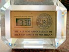 The Alumni Association Of The University Of Michigan Quartz Desk Clock works