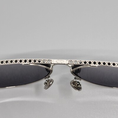 ?Authentic DIOR BY DIOR 0102K Palladium White Silver Grey 
