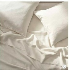 Casaluna 100 Linen Sheet Set King Natural FLAT Sheet  Pillowcases Only New