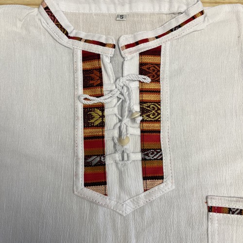 Shirt Mens S White Guayabera Rockabilly Cuban Classic New - Picture 2 of 7