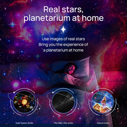 12-IN-1 Galaxy Starry Light LED 3D Star Sky Ocean Night Projector Party Lamp - Picture 10 of 17