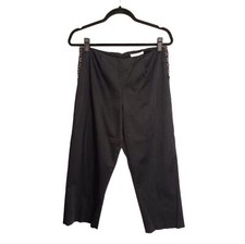  125 ALBERTO MAKALI Black Side Hook Eye Closure Pants 10 Medium 
