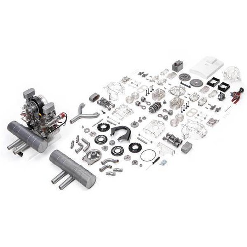 Metal Engine 4 Cylinder Flat Assembly Kit mechanical Structure Collection Toy - Picture 4 of 5