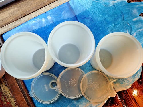 Vintage Tupperware Behälter #261 Aufbewahrung Handolierer 3 Stück mit Deckel - Bild 8 von 10