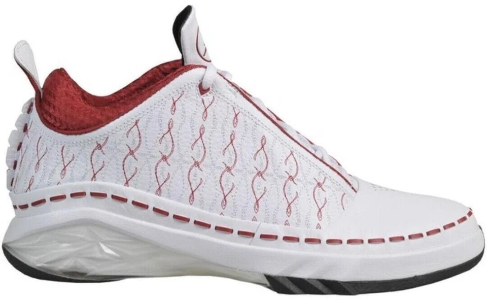 Jordan 23 OG blanco bajo rojo universitario