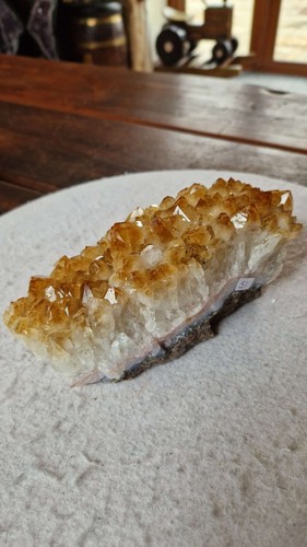 Large Premium High Grade Citrine Raw Druzy Cluster Piece 51 - 1.161g H7xW19xD7cm - Picture 4 of 9