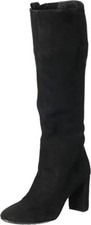 Image of £185 GEOX SIZE 4 37 D PHEBY 80 F BLACK REAL SUEDE LEATHER KNEE HIGH BOOTS BNWB