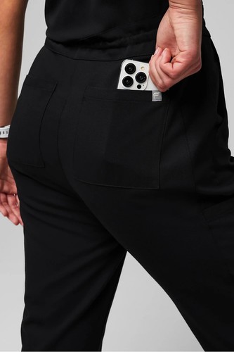 Fabletics Black Medical Scrub Jumpsuit with Pockets XS Brand New in Package - Picture 4 of 6