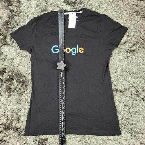 Google T-Shirt Womens Large Black Cotton Merchandise Store Logo Short Sleeve NWT - Picture 5 of 11