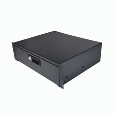 3U 19" 370mm Locking Storage Drawer Network Data Cabinet Flight Case Server Rack