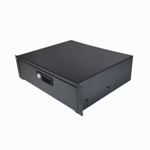 3U 19" 370mm Locking Storage Drawer Network Data Cabinet Flight Case Server Rack - 第 1/5 張圖片