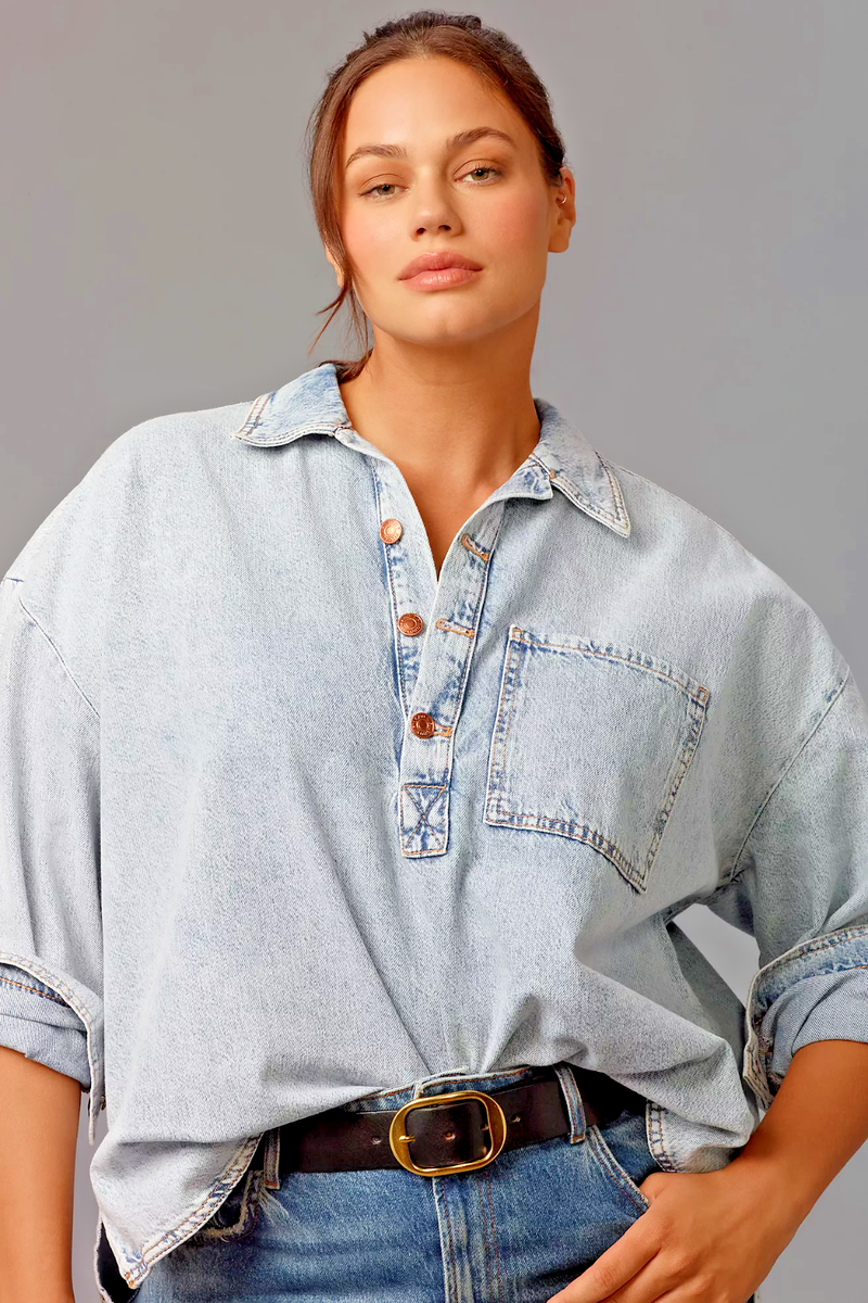 NWT ANTHROPOLOGIE PILCRO THE BECCA Regenerative COTTON DENIM