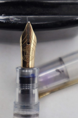 Vintage Pelikan M201 Clear Demonstrator Limited edition Gold Fountain Pen 2000 J - Foto 6 di 7