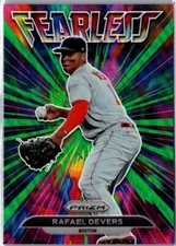 2022 Panini Prizm RAFAEL DEVERS #FL-12 Fearless Green Prizm RED SOX