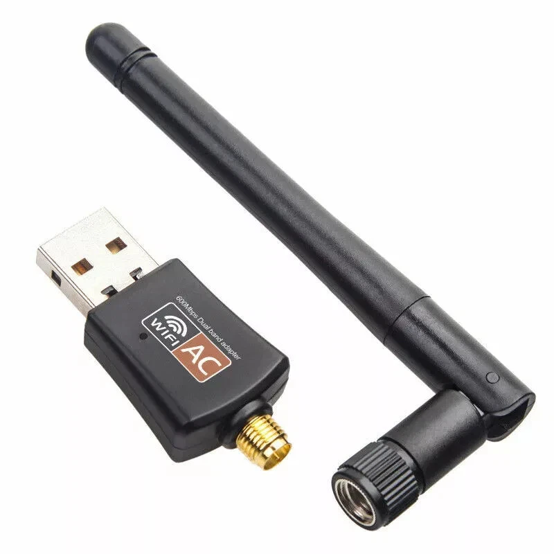 10 x AC 600Mbps Dual Band 2.4/5Ghz Wireless USB WiFi Network Adapter w/Antenna - Image 4 of 4