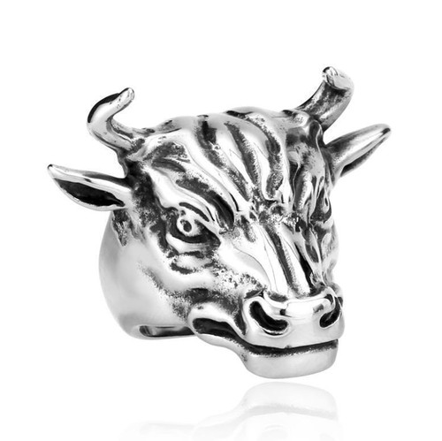 Men Gift Punk Biker Tiger Wolf Golf Lion Head Animal Totem Amulet Engraved Ring - Picture 46 of 67