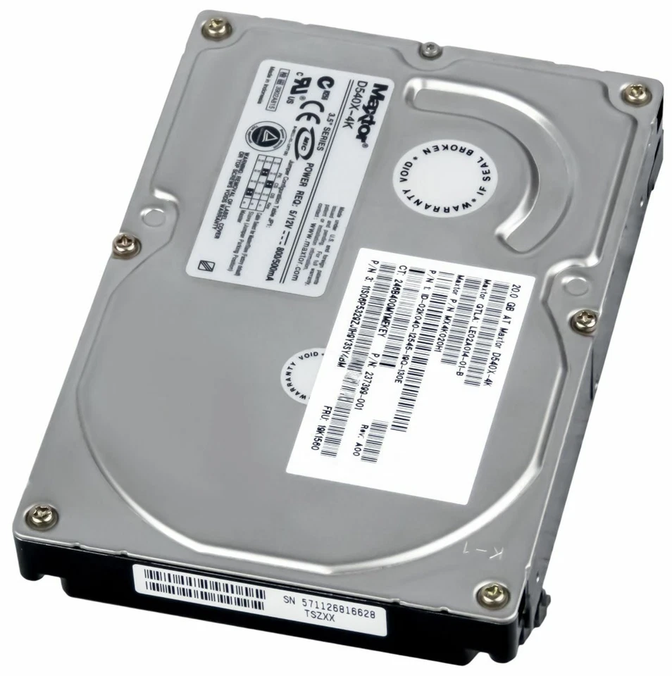 Hard Drive D540X-4K 20GB 5400U/Min 2MB Cache Pata Ata Ide MX4K020H1 3.5 " Inch - Image 3 of 3