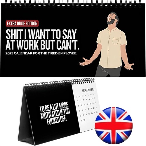 Sh*t I Want To Say At Work 2025 Calendar, Rude Humor Office Desk