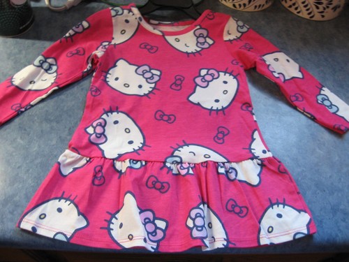 Hello Kitty Girls Size 2T Toddlers  Dress  Fuschia /Purple/White New With Tags - Afbeelding 1 van 5