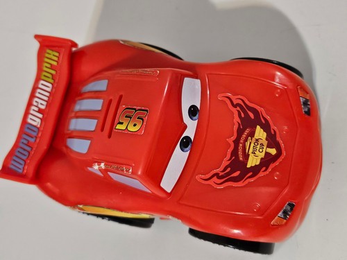 Talking Lightning McQueen World Grand Prix Shake n Go Car Disney Pixar Worsk - Picture 3 of 6