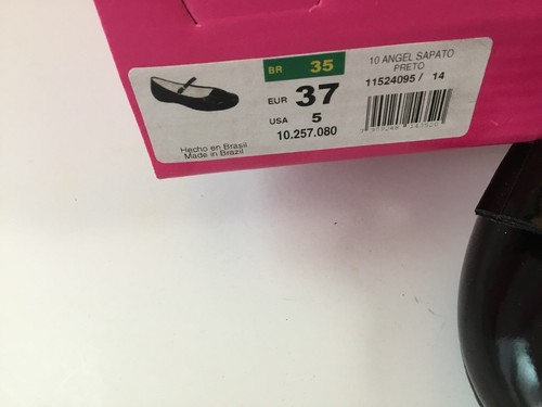 Pampili Girls 5 Angel Sapato Negro Estrás Arco-Acento Mary Jane Nuevo en Caja - Imagen 11 de 12