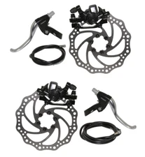ALTALINE BICYCLE DISKETTE FRONT OR REAR BRAKE SET BLACK/CHROME.