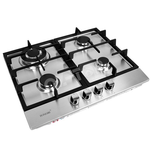Maxkon Gas Cooktop 60cm 4 Burners Cook Hob Stove Top Stainless Steel LPG NG - Picture 12 of 12