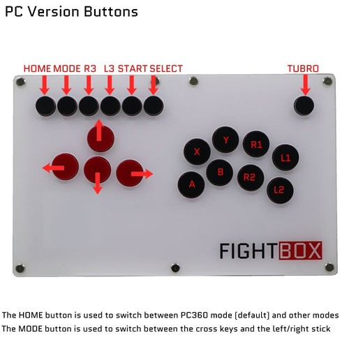 Fightbox B2 All Button Leverless Arcade Game Controller For PC/PS/Switch - Picture 8 of 22
