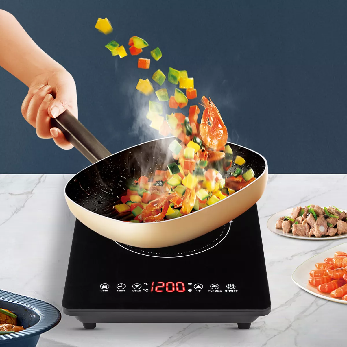 Portable Induction Infrared Cooktop 1800W Burner Cooker Hot Pot Stove  110v-120v