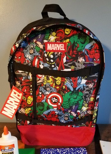 •Mochila Marvel nueva con etiquetas con muchos extras ~ Spiderman ~ Iron Man ~ Hulk ~ Black Widow ~ - Imagen 6 de 9